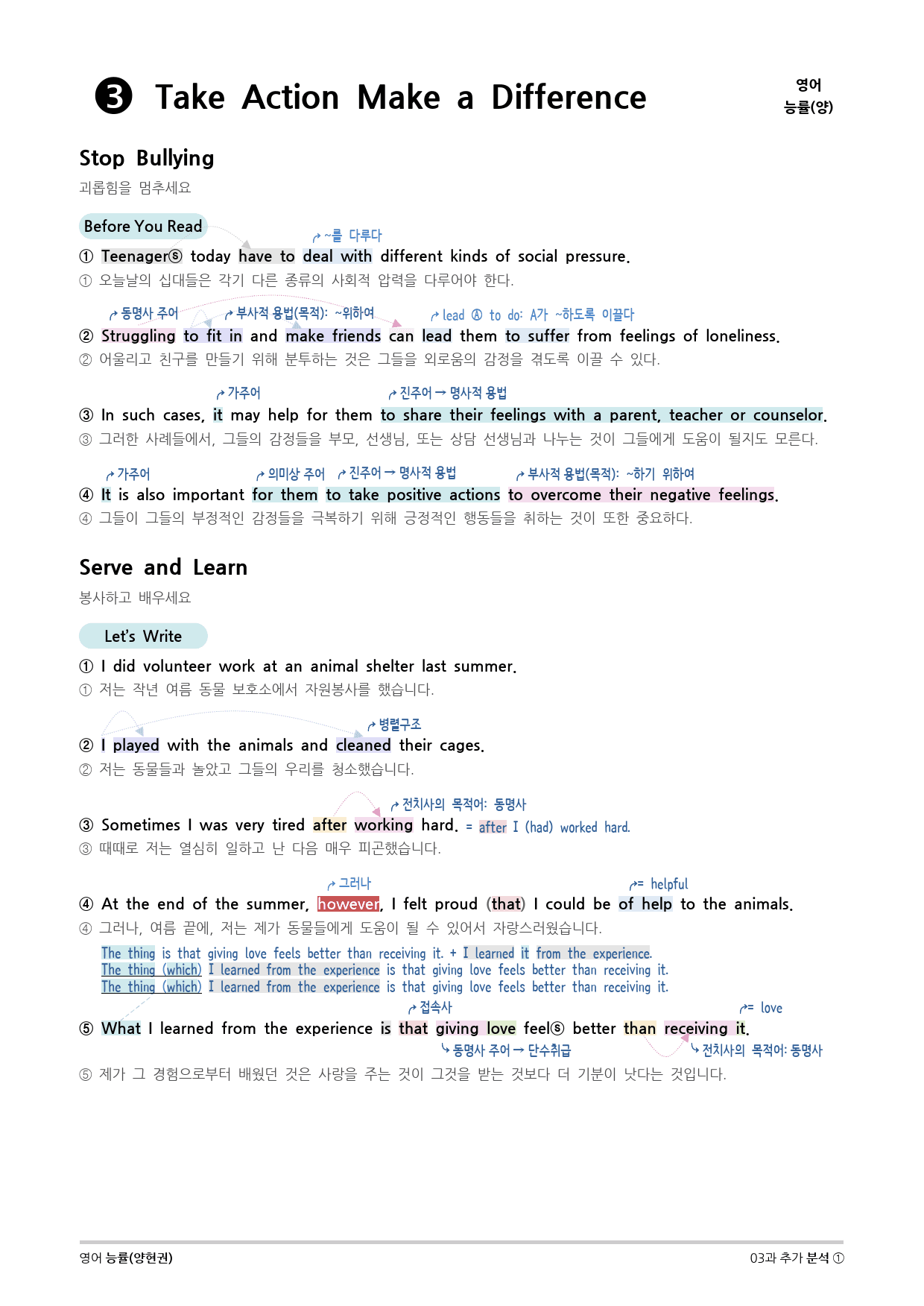 [지이다] 영어 능률(양현권) 3과 분석 (43쪽)_preview_40