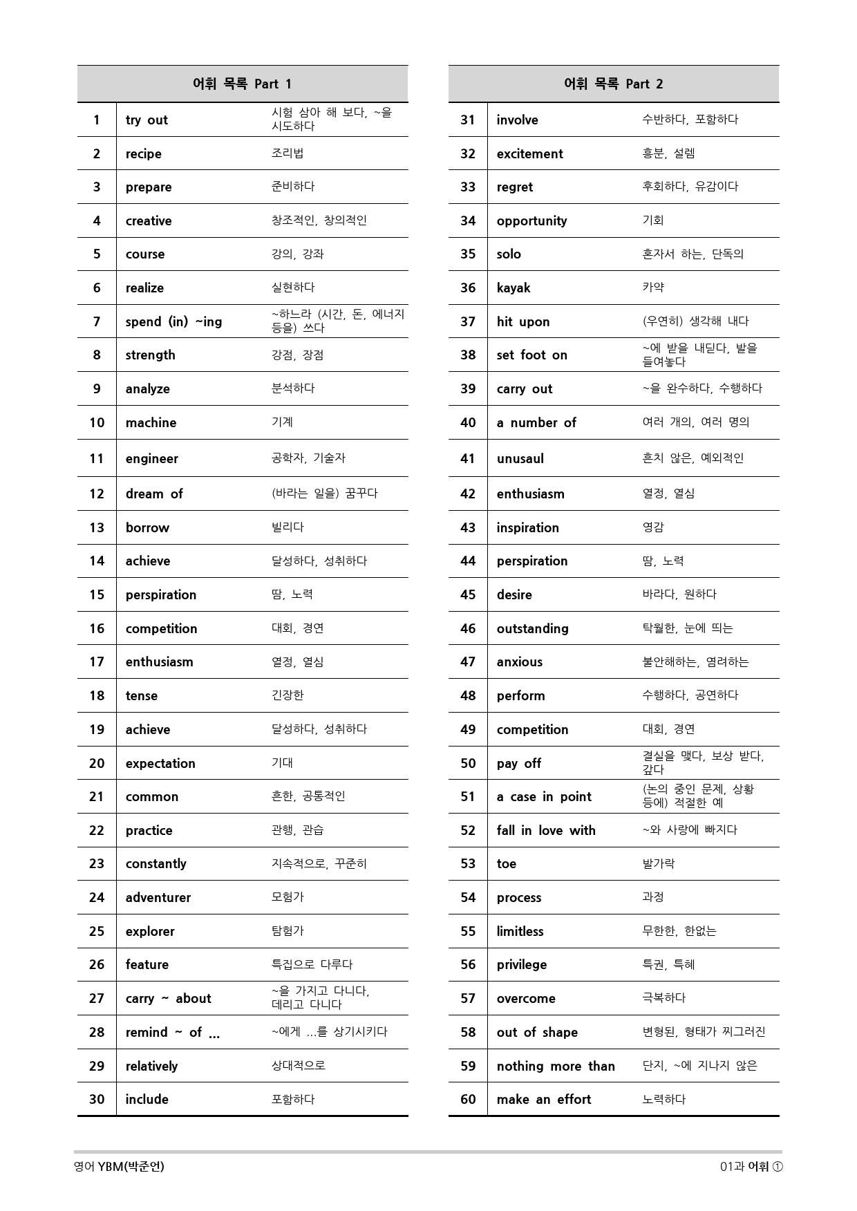 [지이다] 영어 YBM(박준언) 1과 분석 (44p)_preview_3