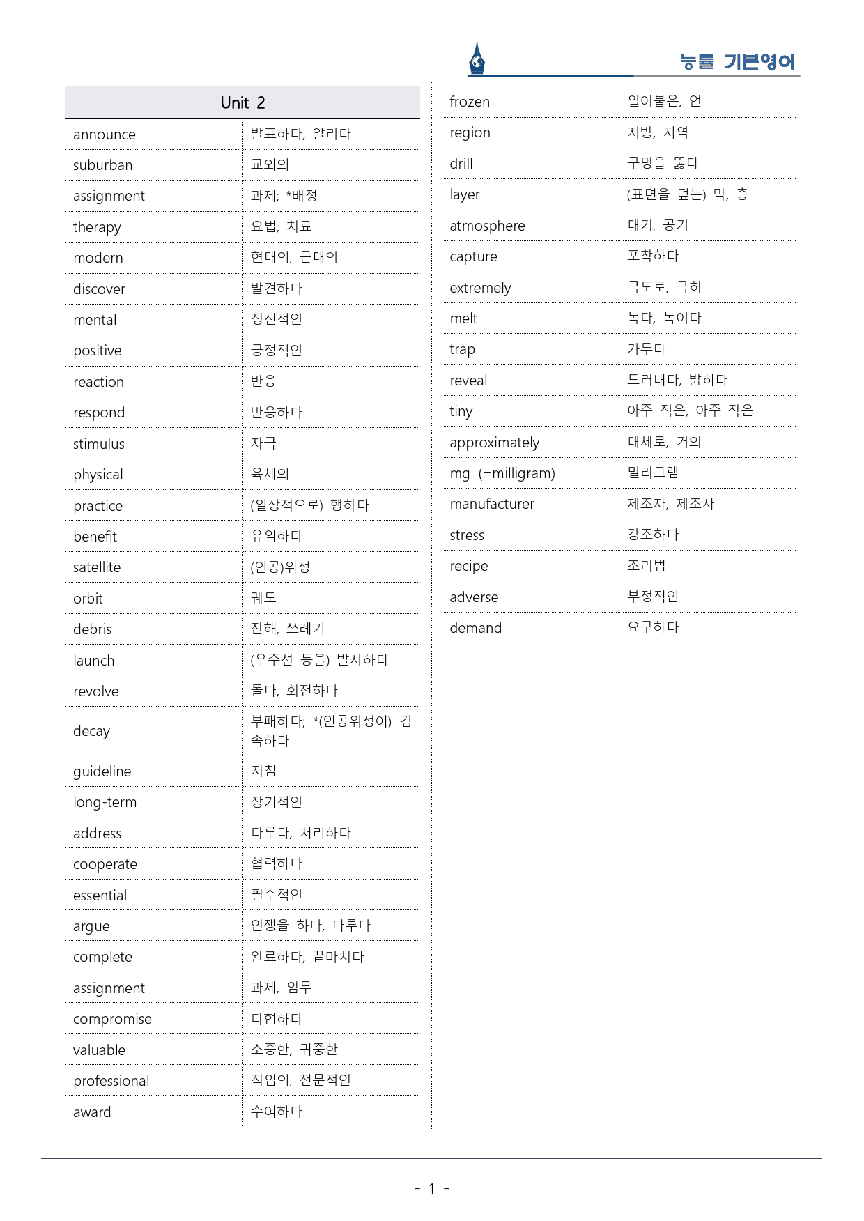 [이클라우드] 능률 기본영어 Unit 02 복습팩(33p)_preview_1