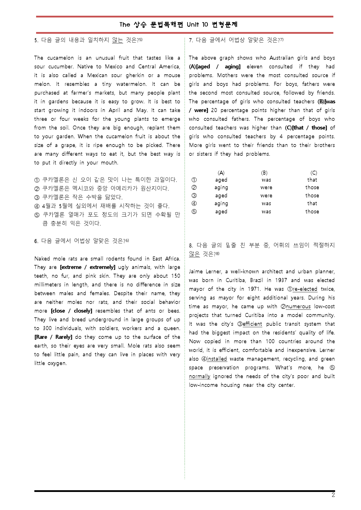 [변형문제 스토어] The 상승 문법독해편 10강 변형문제_preview_2