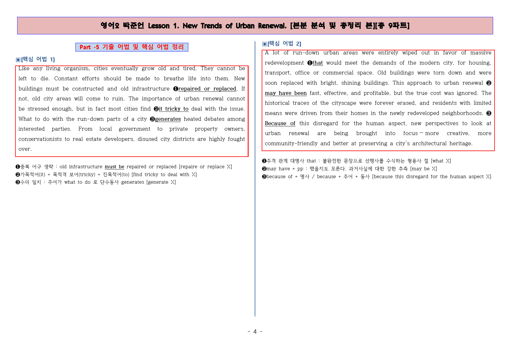 ◈영어2 박준언 1과 [본분분석 및 워크북 총 9파트][전국강의용 자료]_preview_4