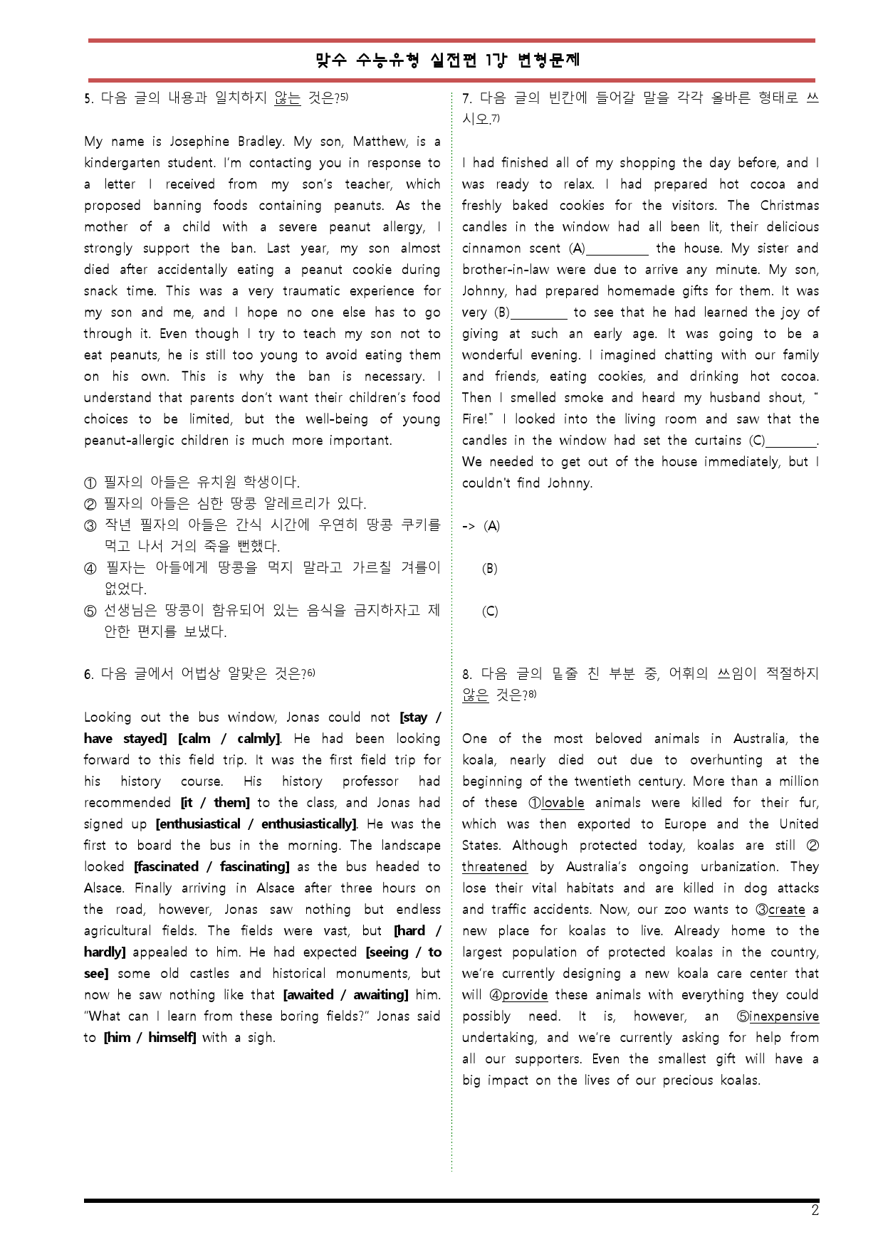 [변형문제 스토어] 맞수 수능유형 실전편 1강 변형문제_preview_2