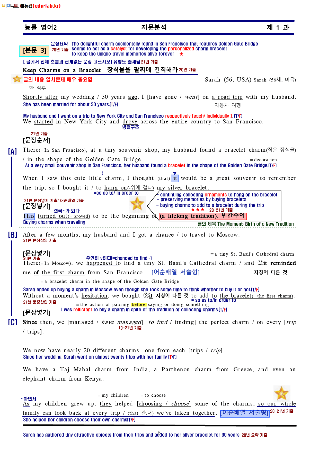 [비밀노트] 영어II 능률(김) 1과 ★ 新최종찍기 ★-기출문제완전분석_preview_5