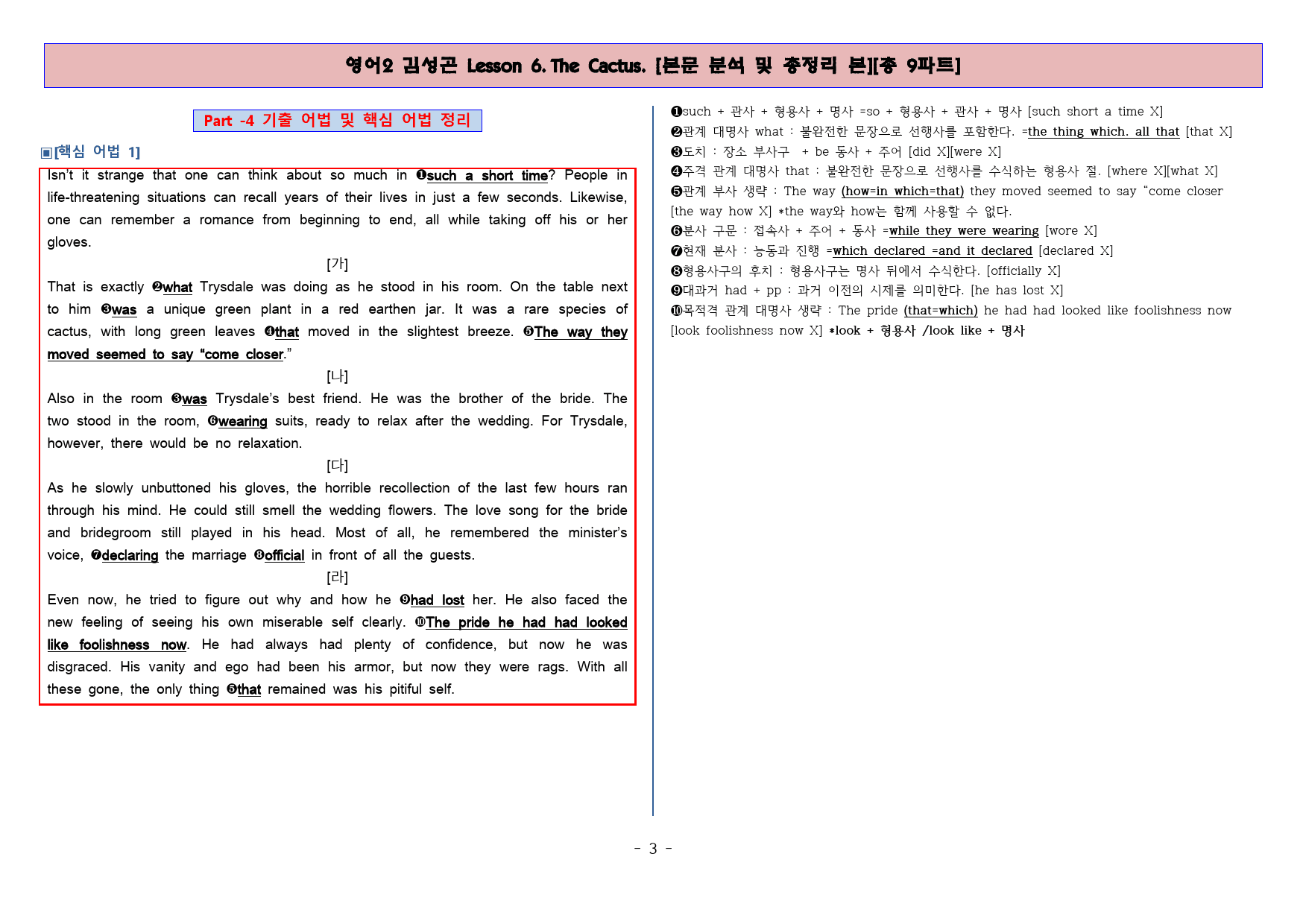 ◈영어2 김성곤6과 [본분분석 및 워크북 총 9파트][전국강의용 자료]_preview_3