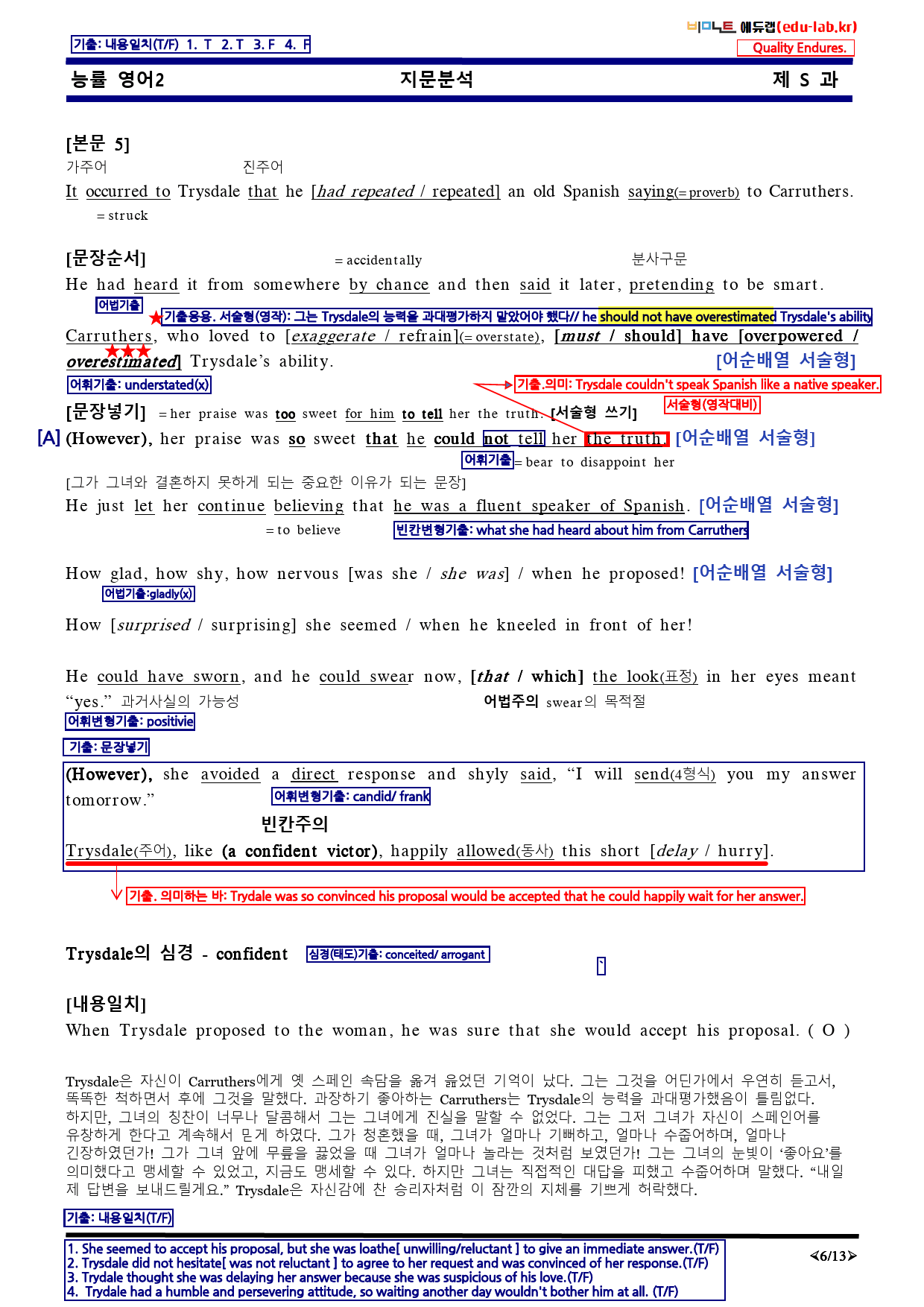 [비밀노트] 영어II 능률(김) S/L★ 新최종찍기 ★-기출문제 완전분석_preview_6
