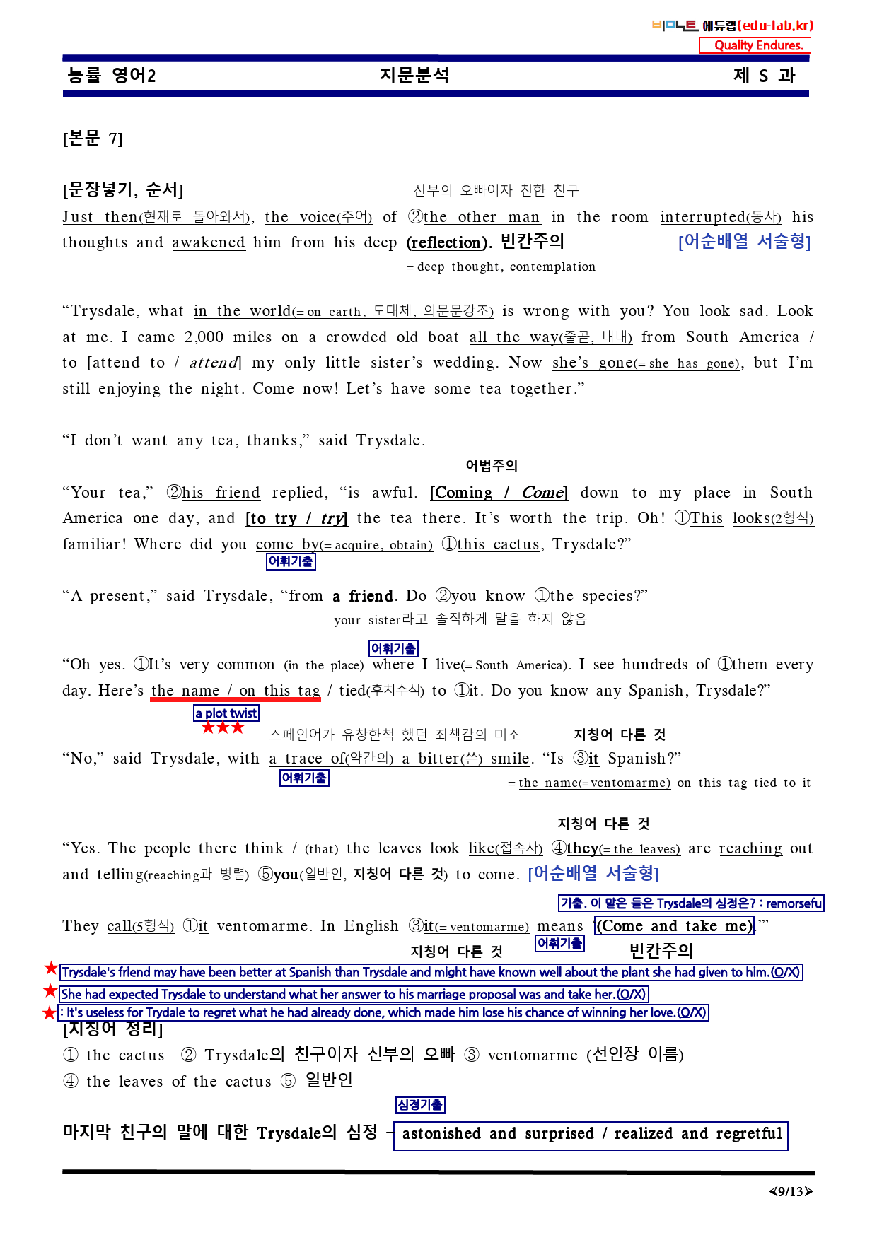 [비밀노트] 영어II 능률(김) S/L★ 新최종찍기 ★-기출문제 완전분석_preview_9