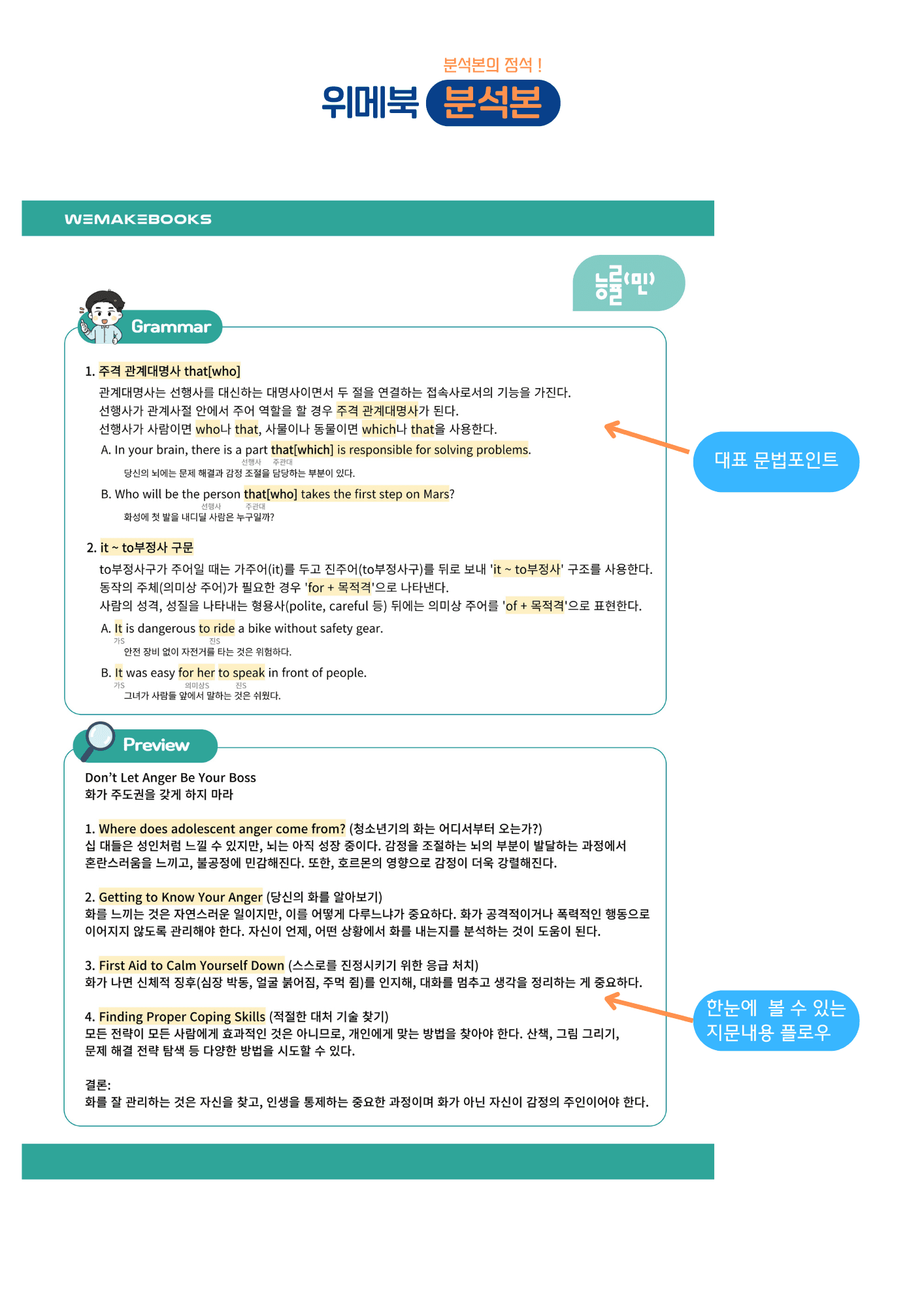 [🧡위메북] 공통영어1 - 능률(오) 본문분석 4과 + 한줄해석_promotion
