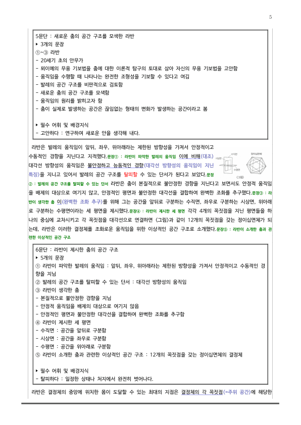 [2026 수능특강 독서] 인문예술08 푀이예와 라반의 안무 개념 (분석 및 문제)_preview_5