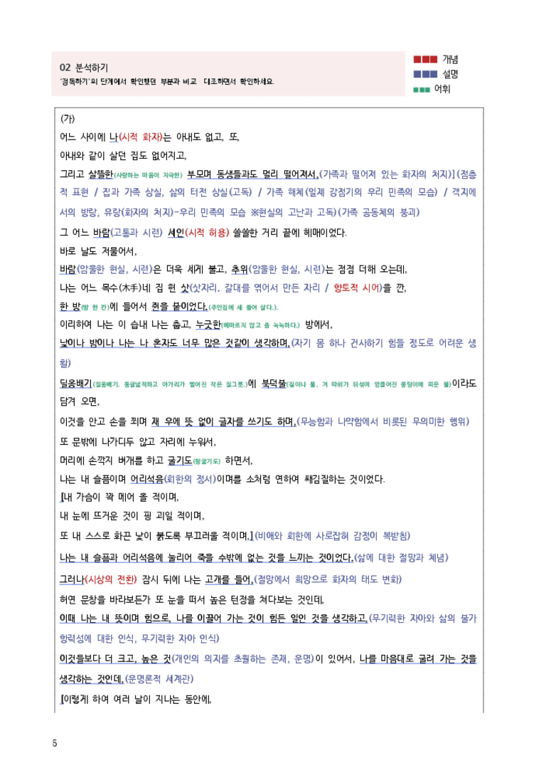 [2026 수능특강 문학] 남신의주 유동 박시봉 방, 내 영혼의 북가시나무, 수오재기 (분석 및 문제)_preview_3