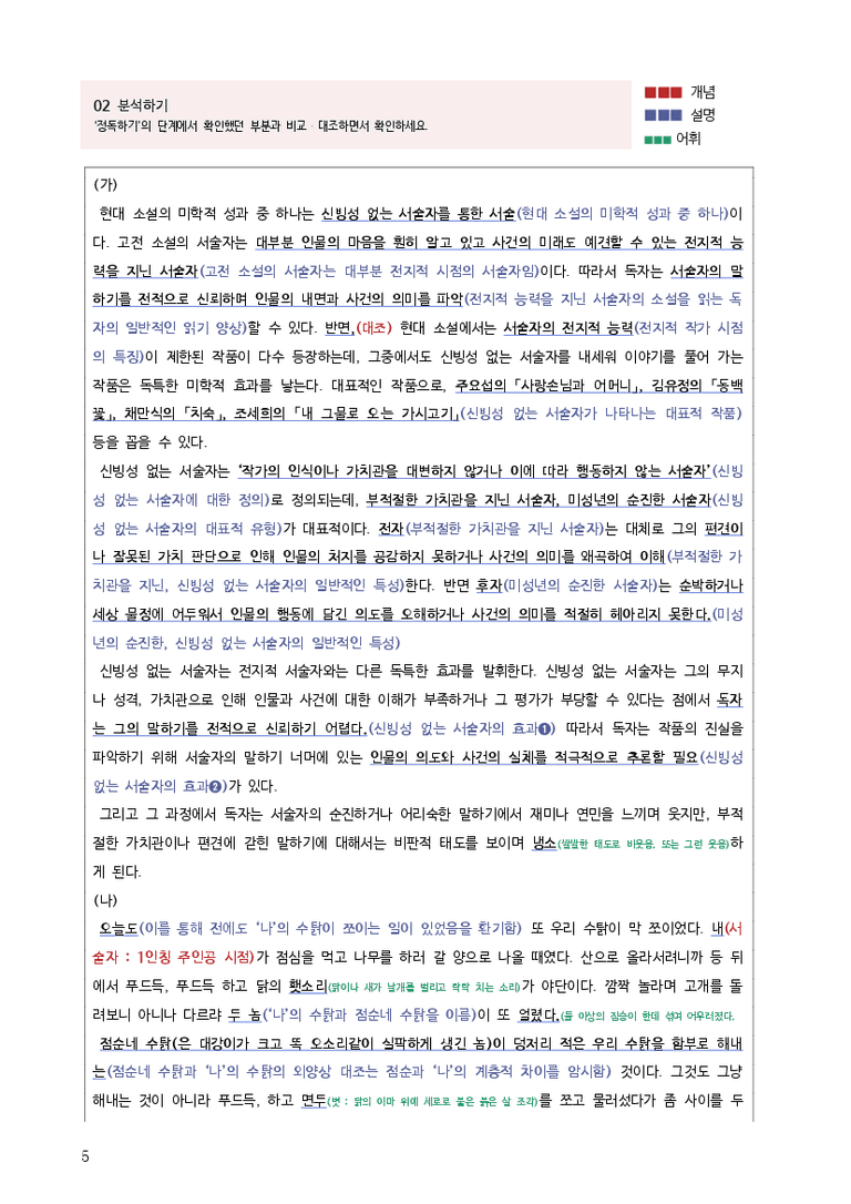 [2026 수능특강 문학] 현대 소설에서 신빙성 없는~, 동백꽃, 내 그물로 오는~ (분석 및 문제)_preview_3