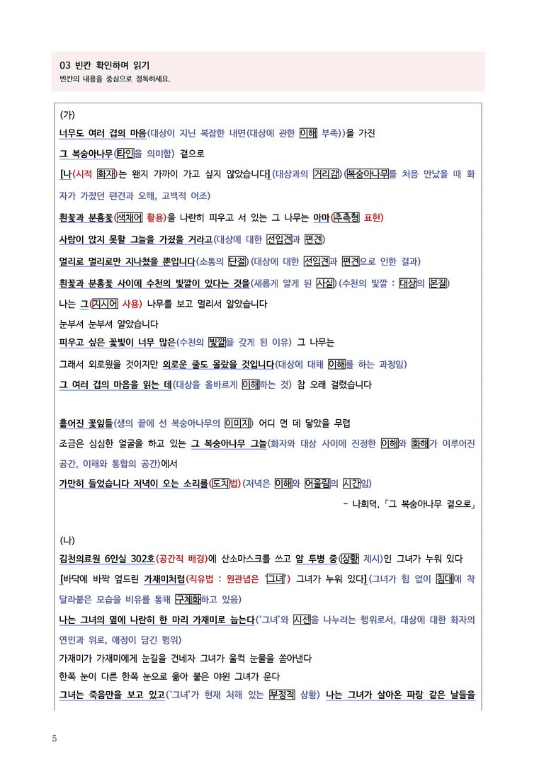 [2026 수능특강 문학] 그 복숭아나무 곁으로, 가재미 (분석 및 문제)_preview_5