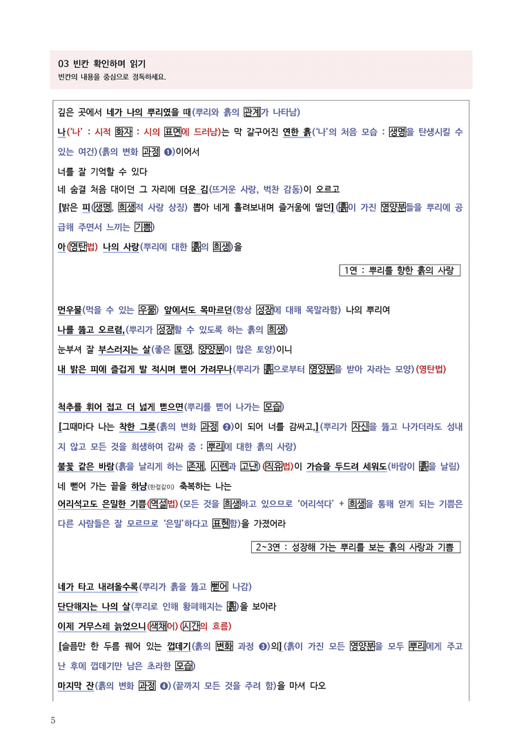[22개정]공통국어1 창비 4-1 뿌리에게_분석정리 기본문제_preview_5