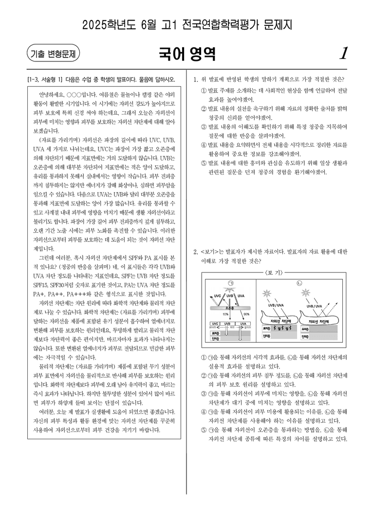 [고1] 2025년 6월 모평 화작+언매 변형문제01_preview_1