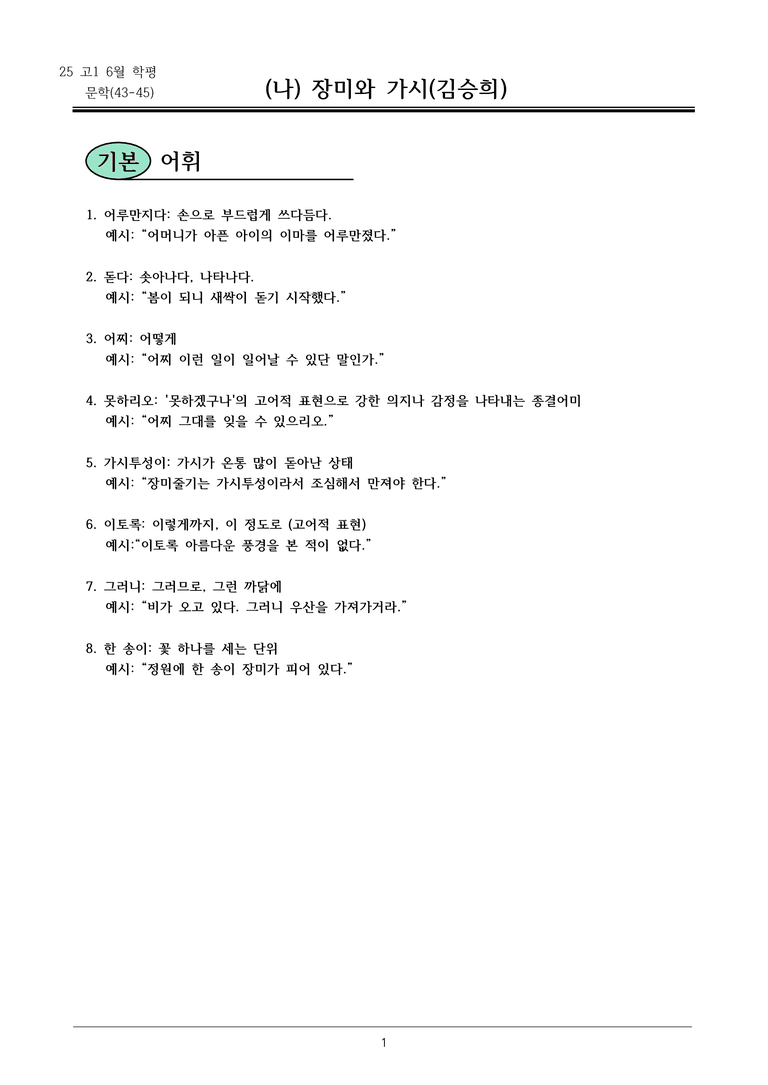 고1 25 6월 43-45 (나) 내용정리_preview_1