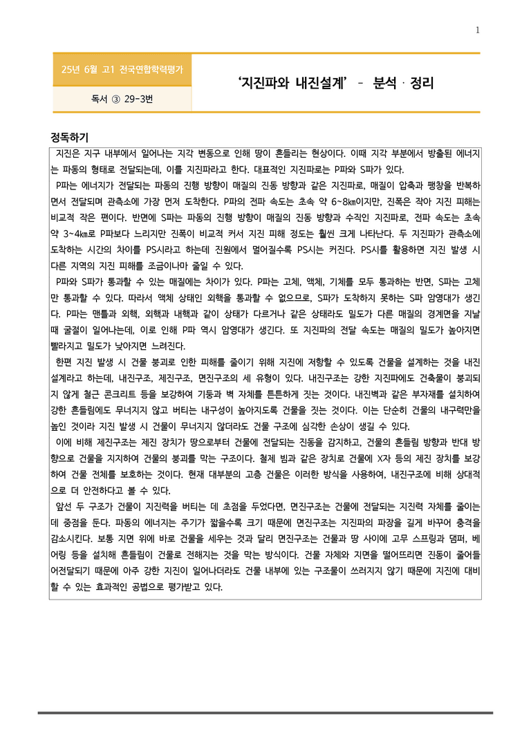 [고1] 2025년 6월 학평 29-33번 분석+변형문제(독서, 과학 기술)_preview_1
