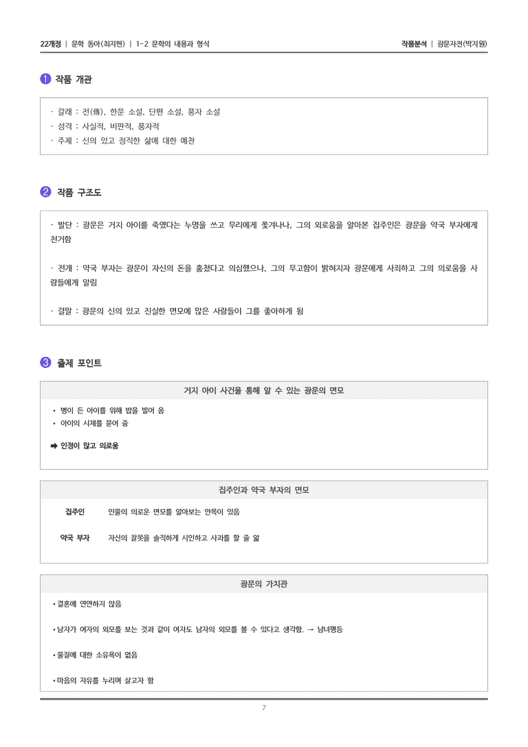 [22개정] 문학 동아(최) 1-2(2) 광문자전_작품분석_preview_7