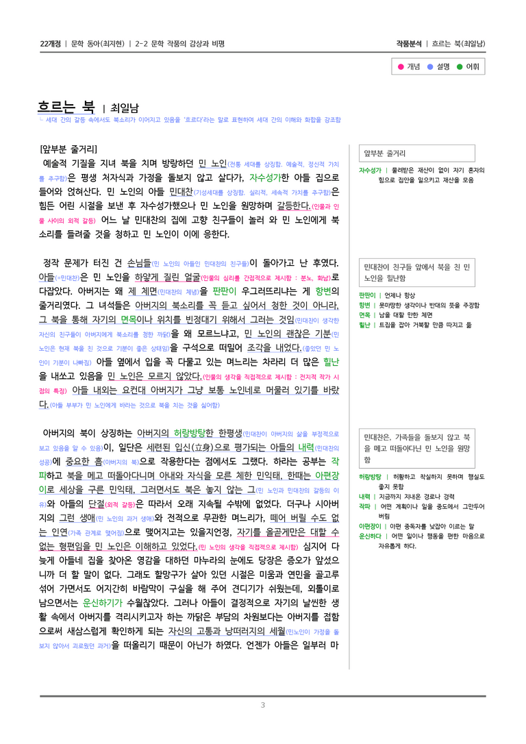 [22개정] 문학 동아(최) 2-2(2) 흐르는 북_작품분석_preview_3