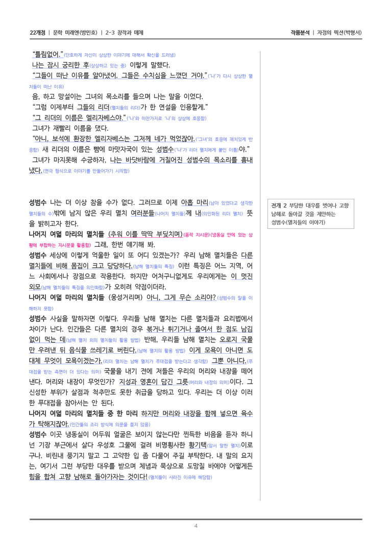 [22개정] 문학 미래엔(방) 2-3(2) 자정의 픽션_작품분석_preview_4