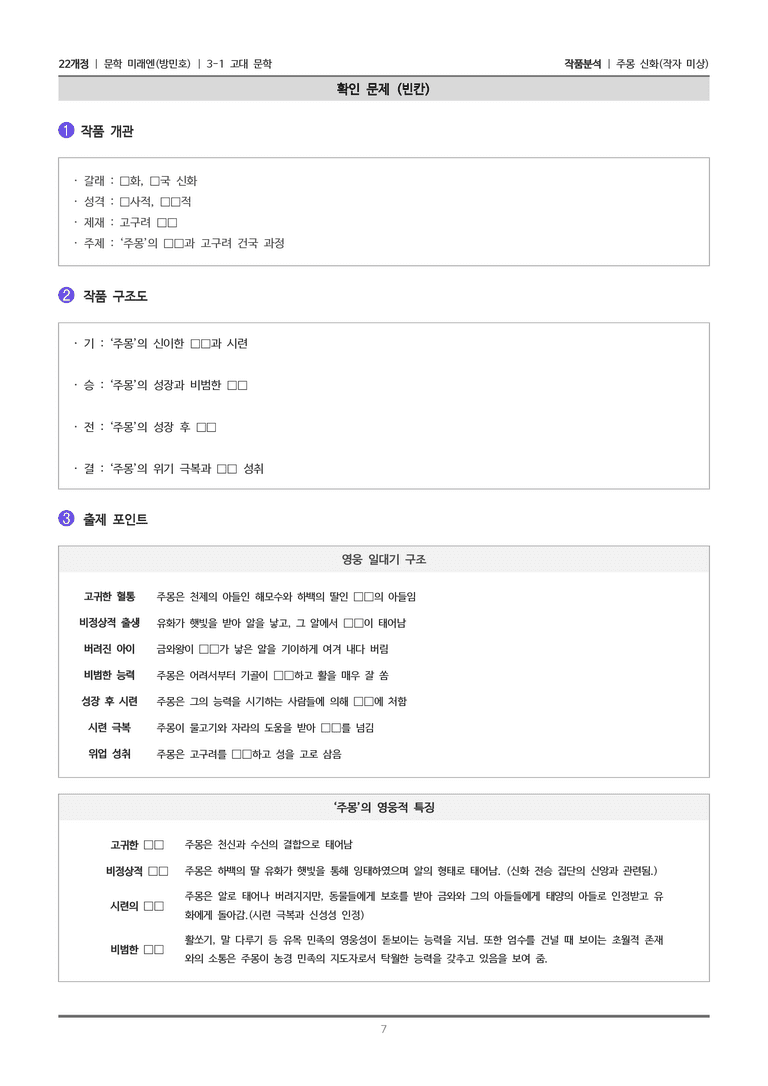 [22개정] 문학 미래엔(방) 3-1(1) 주몽 신화_작품분석_preview_7