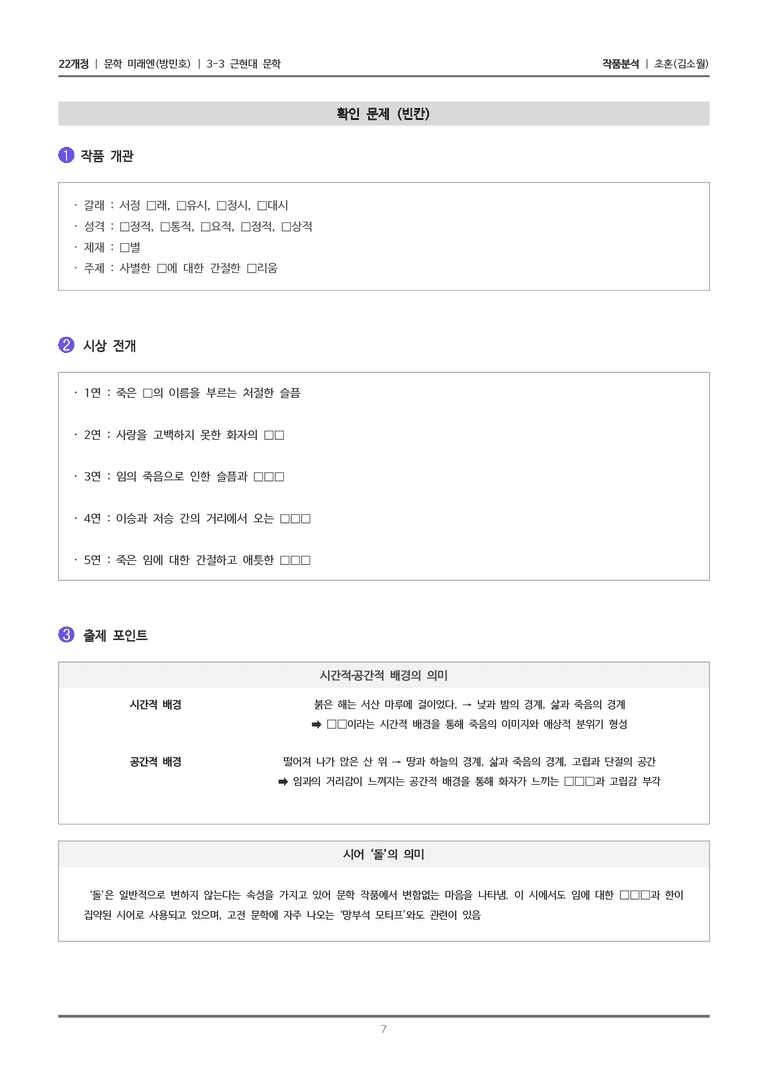 [22개정] 문학 미래엔(방) 3-3(1) 초혼_작품분석_preview_7