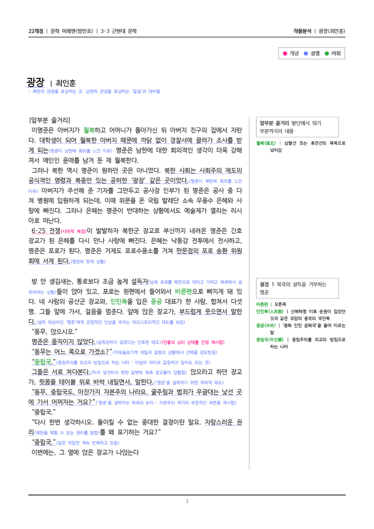 [22개정] 문학 미래엔(방) 3-3(3) 광장_작품분석_preview_3