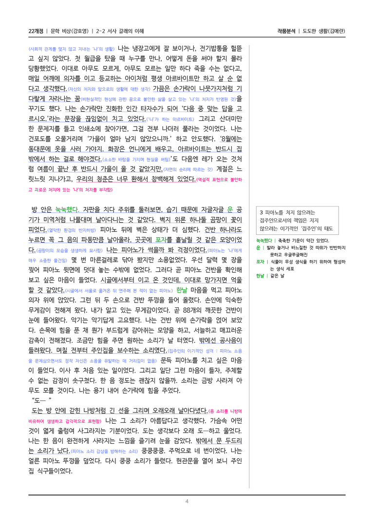 [22개정] 문학 비상(강) 2-2(2) 도도한 생활_작품분석_preview_4