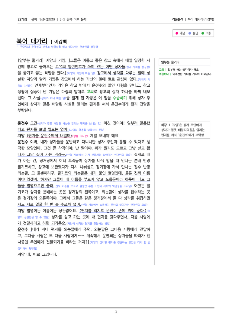 [22개정] 문학 비상(강) 3-5(3) 북어 대가리_작품분석_preview_3