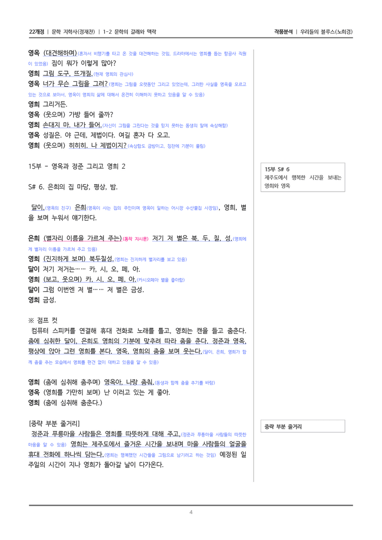 [22개정] 문학 지학사(정) 1-2(3) 우리들의 블루스_작품분석_preview_4