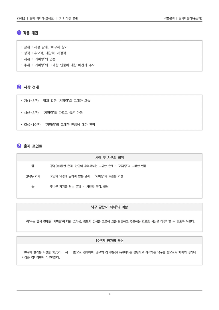 [22개정] 문학 지학사(정) 3-1(1) 찬기파랑가_작품분석_preview_4