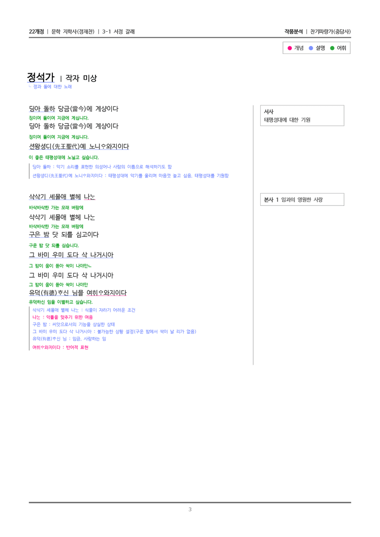 [22개정] 문학 지학사(정) 3-1(2) 정석가_작품분석_preview_3