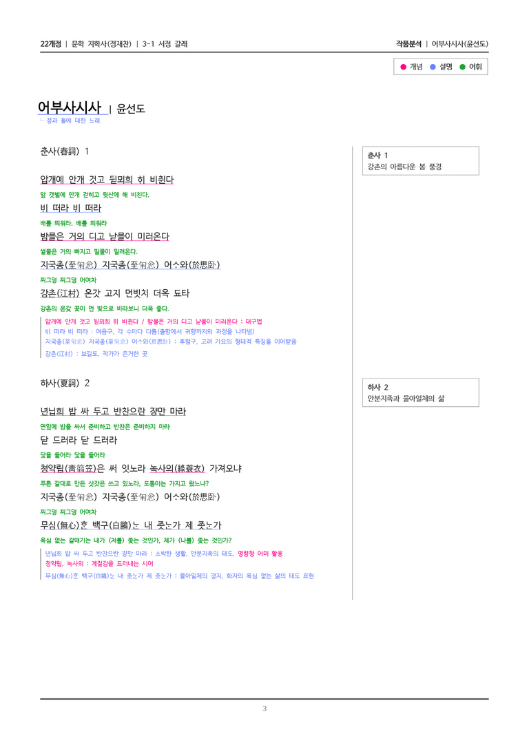 [22개정] 문학 지학사(정) 3-1(3) 어부사시사_작품분석_preview_3