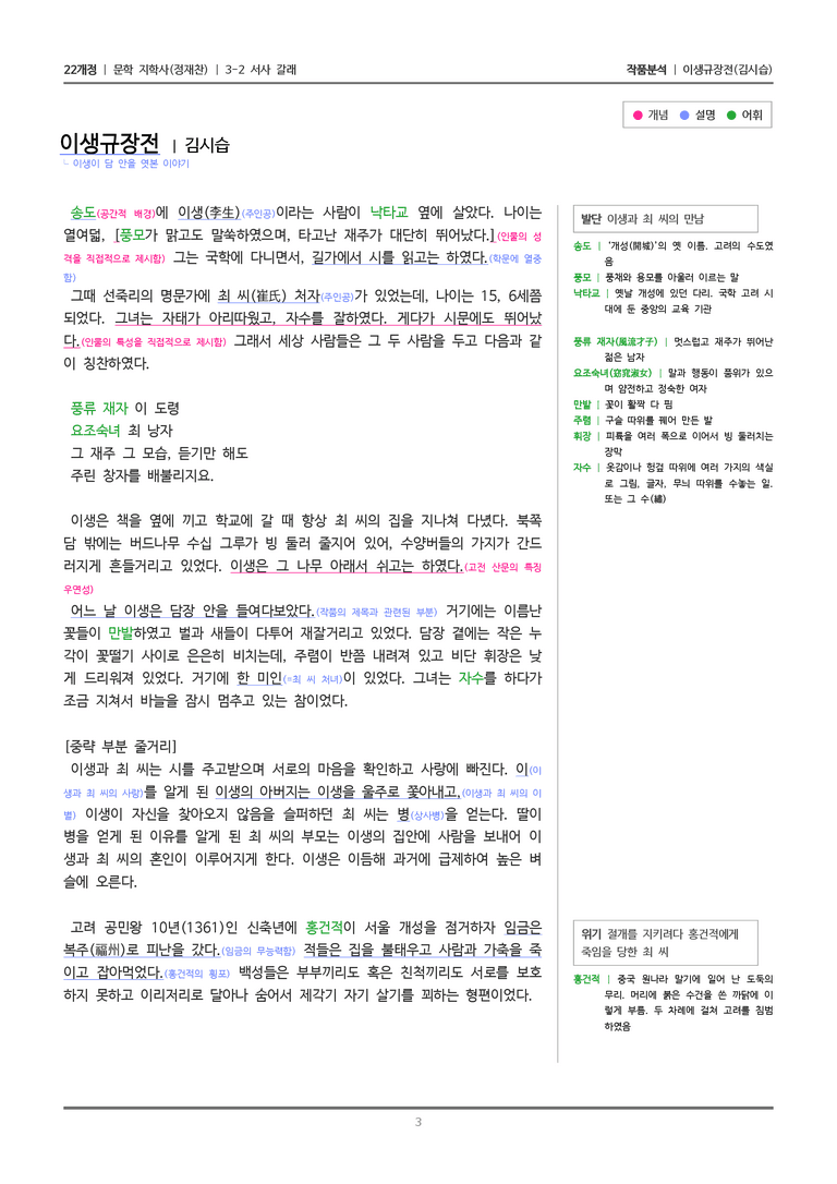[22개정] 문학 지학사(정) 3-2(2) 이생규장전_작품분석_preview_3