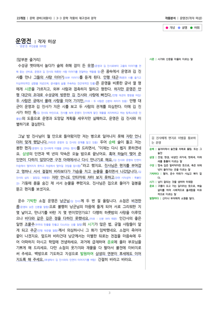 [22개정] 문학 창비(최) 3-3 운영전_작품분석_preview_3
