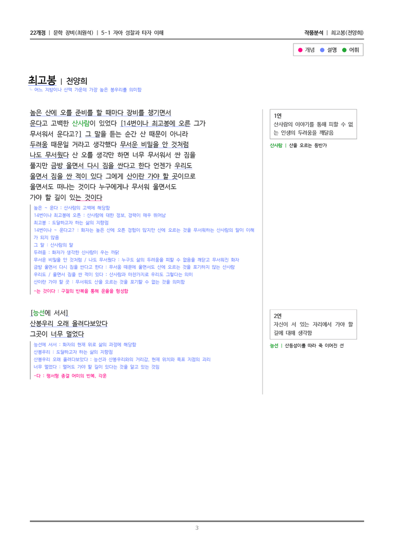 [22개정] 문학 창비(최) 5-1(1) 최고봉_작품분석_preview_3