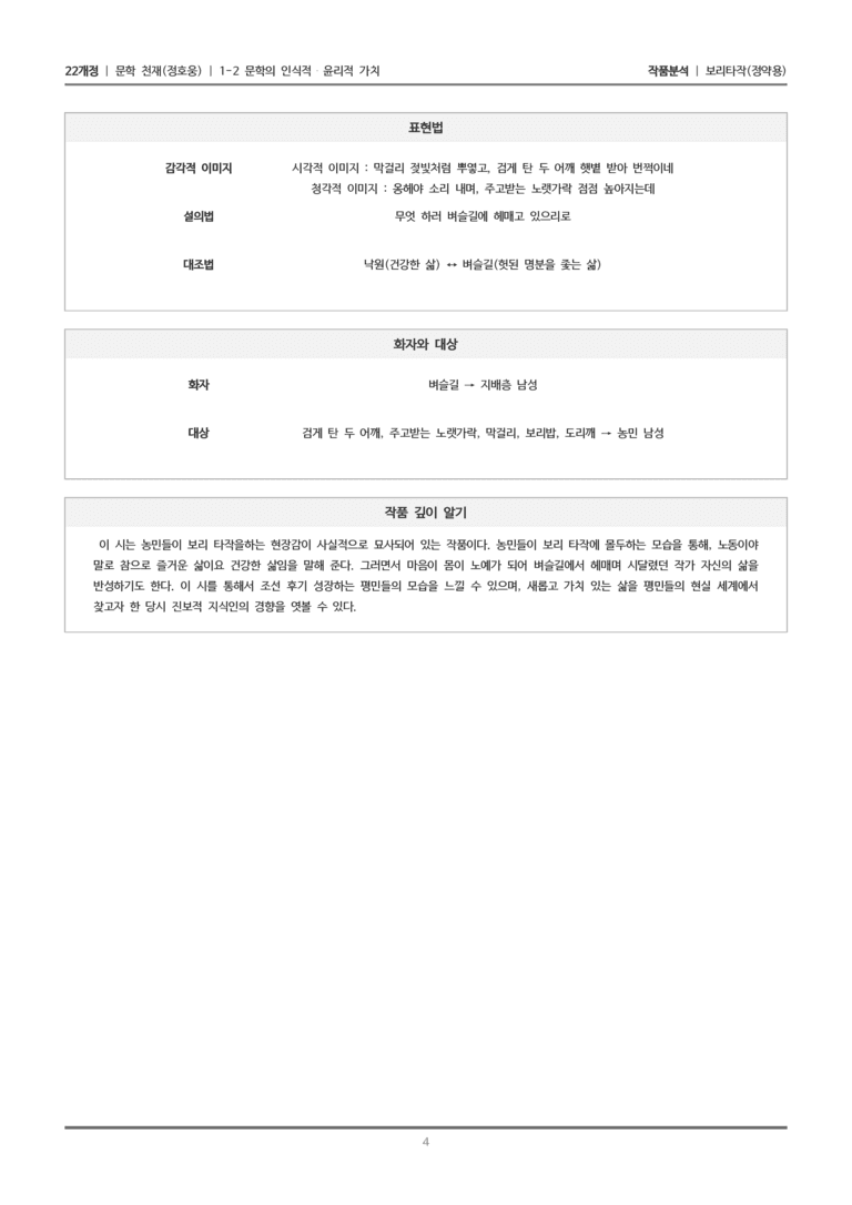 [22개정] 문학 천재(정) 1-2(1) 보리타작_작품분석_preview_4