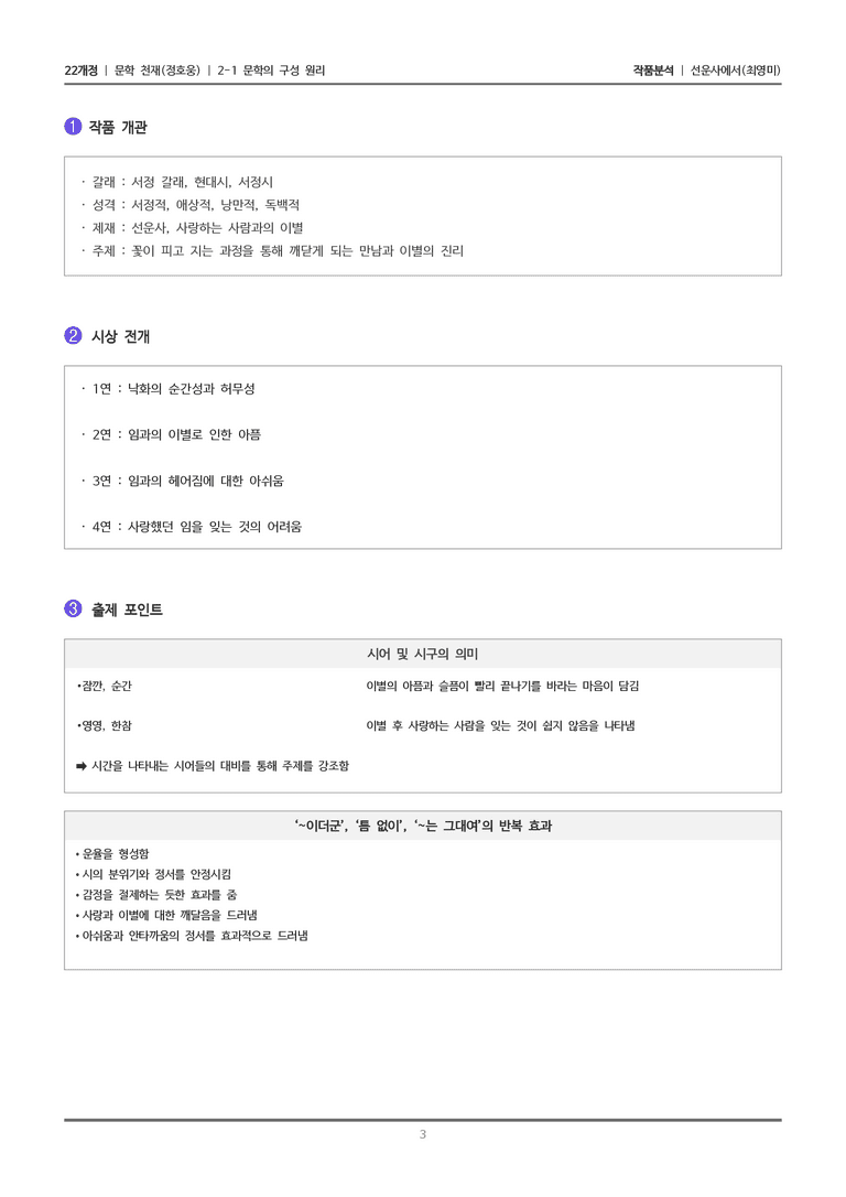 [22개정] 문학 천재(정) 2-1(1) 선운사에서_작품분석_preview_3