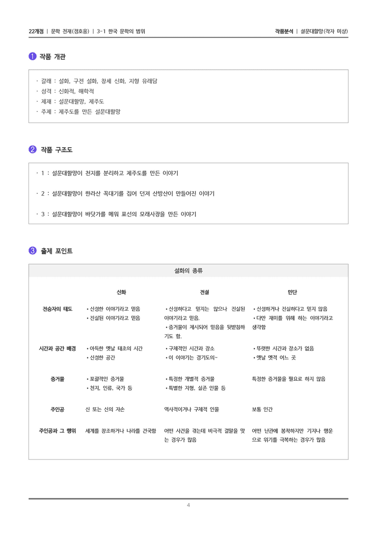 [22개정] 문학 천재(정) 3-1(1) 설문대할망_작품분석_preview_4