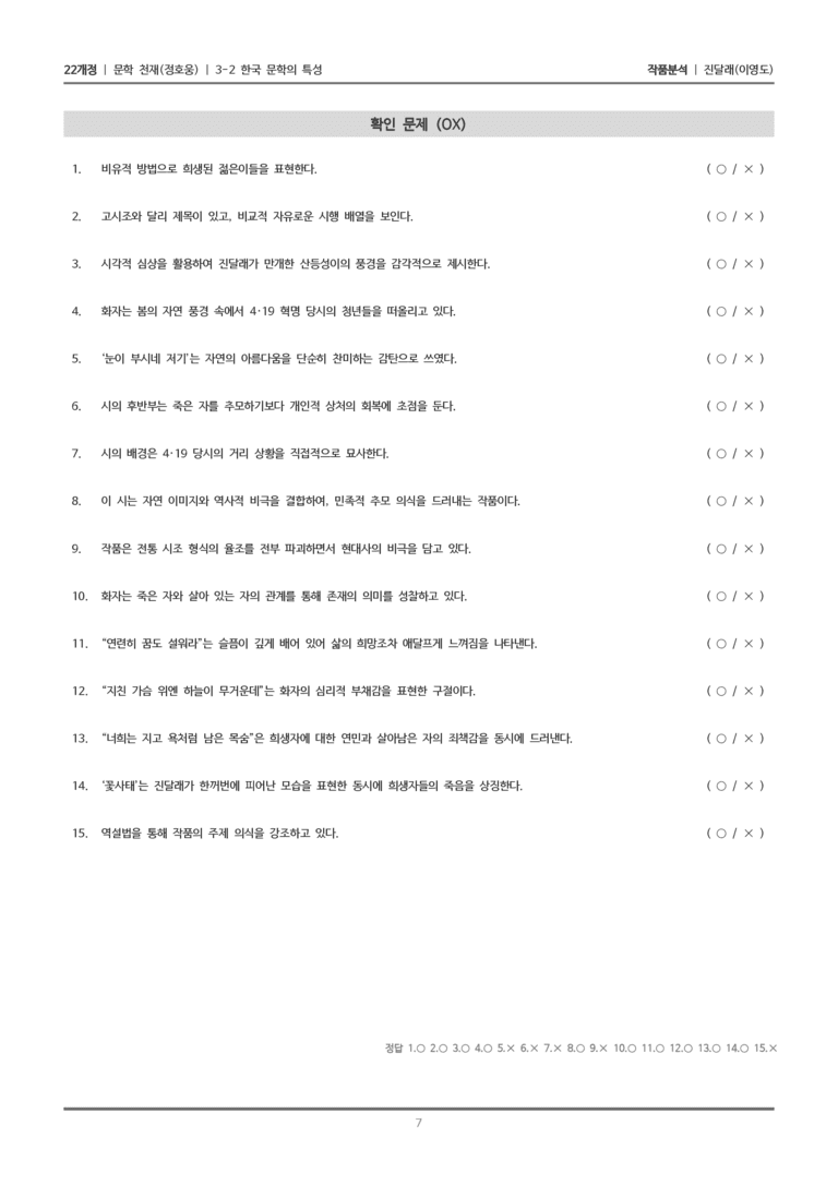 [22개정] 문학 천재(정) 3-2(1) 진달래_작품분석_preview_7