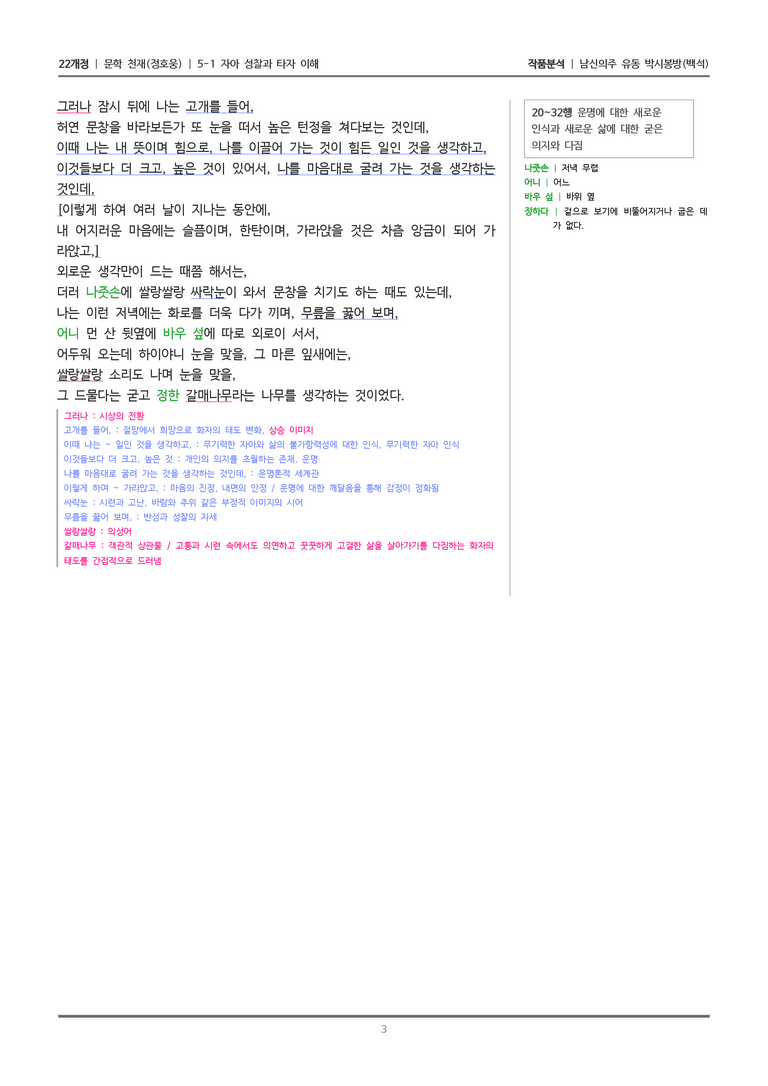[22개정] 문학 천재(정) 5-1(1) 남신의주 유동 박시봉방_작품분석_preview_3