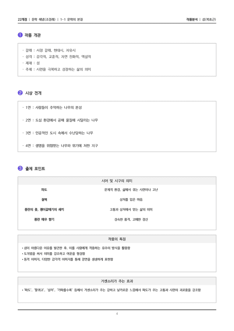 [22개정] 문학 해냄(조) 1-1(1) 섬_작품분석_preview_4