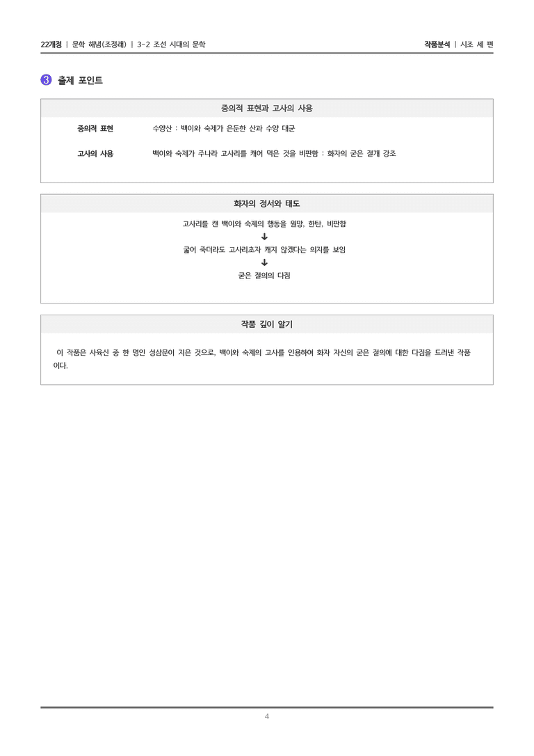 [22개정] 문학 해냄(조) 3-2(1) 시조 세 편_작품분석_preview_4