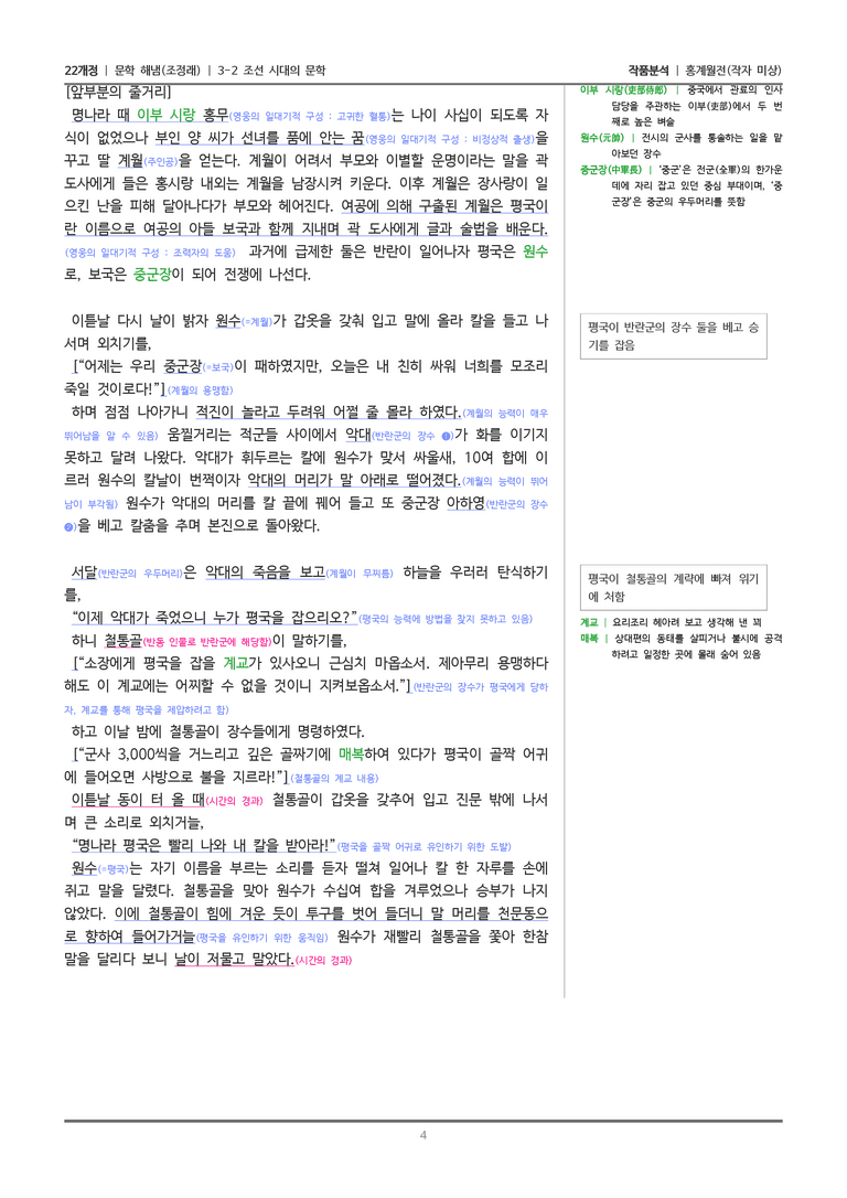 [22개정] 문학 해냄(조) 3-2(3) 홍계월전_작품분석_preview_4