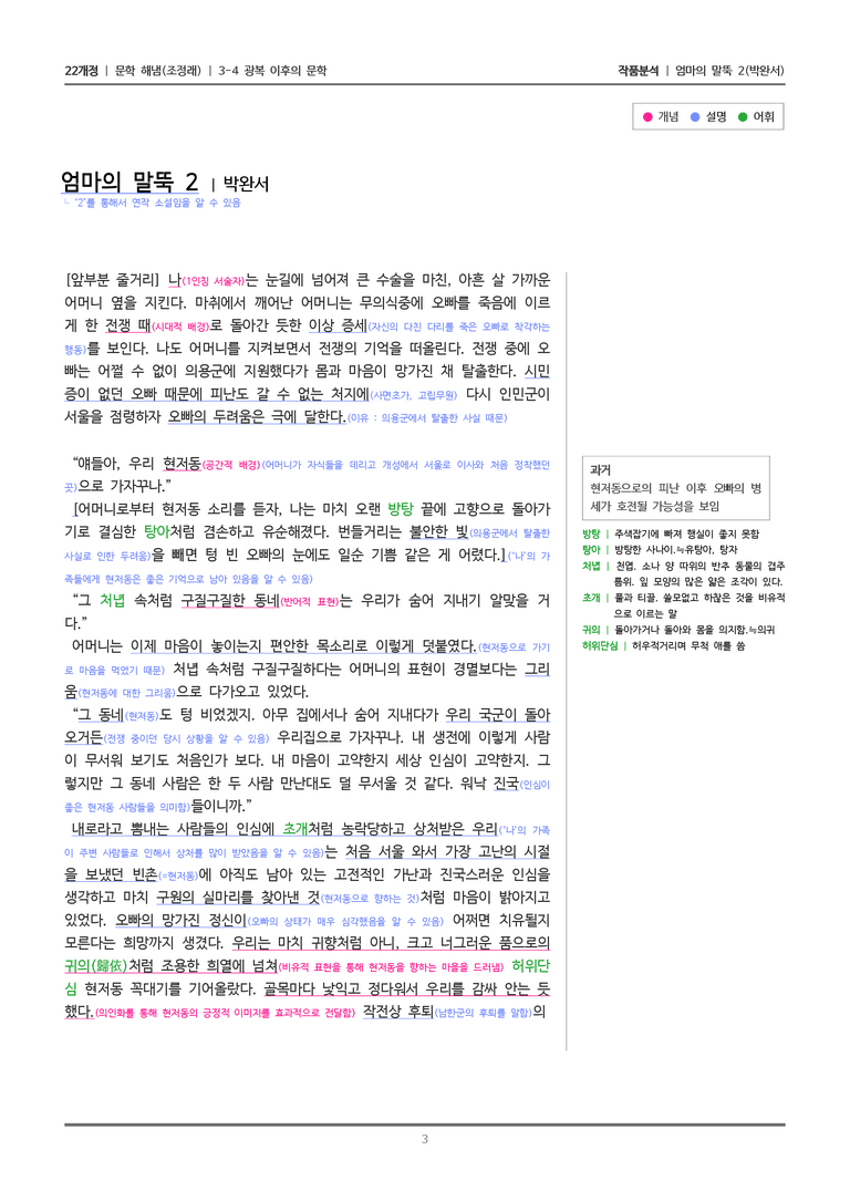 [22개정] 문학 해냄(조) 3-4(2) 엄마의 말뚝 2_작품분석_preview_3