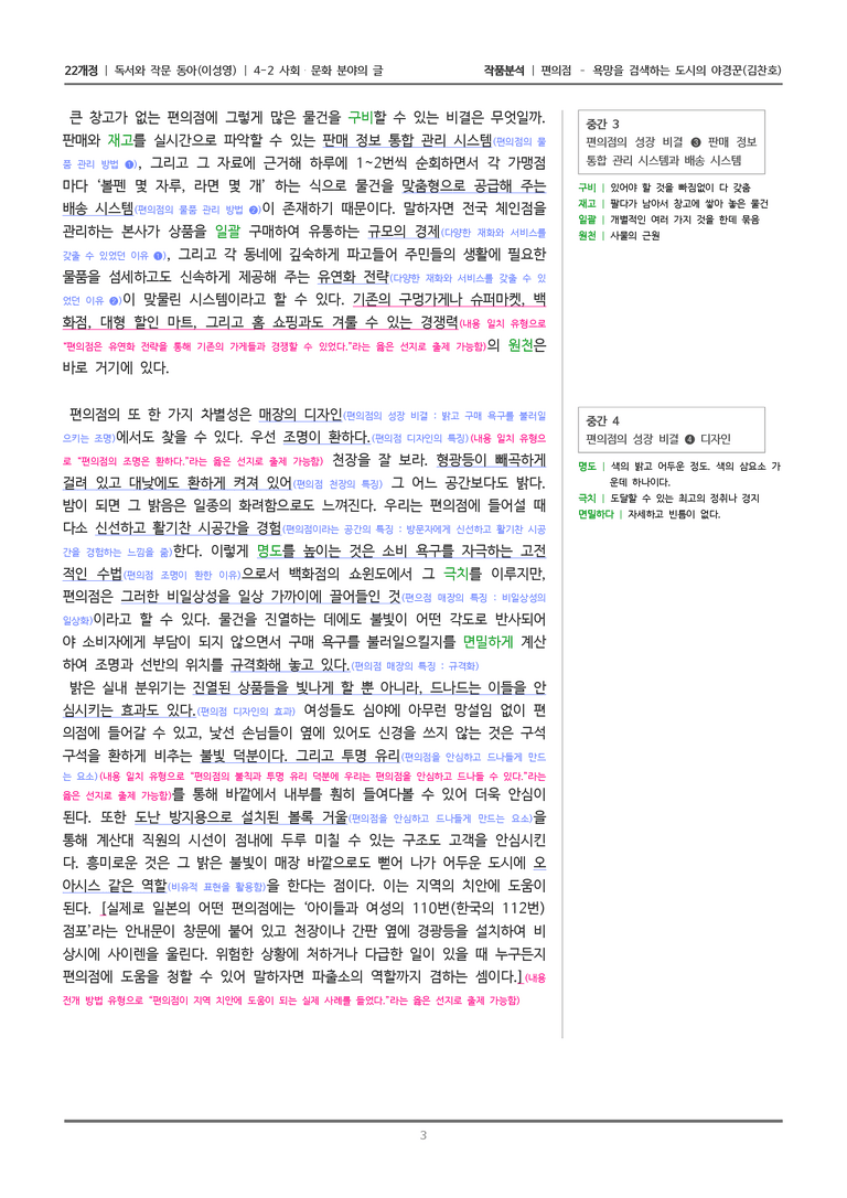[22개정] 독서와 작문 동아(이) 4-2(2) 편의점 - 욕망을 검색하는 도시의 야경꾼_작품분석_preview_3