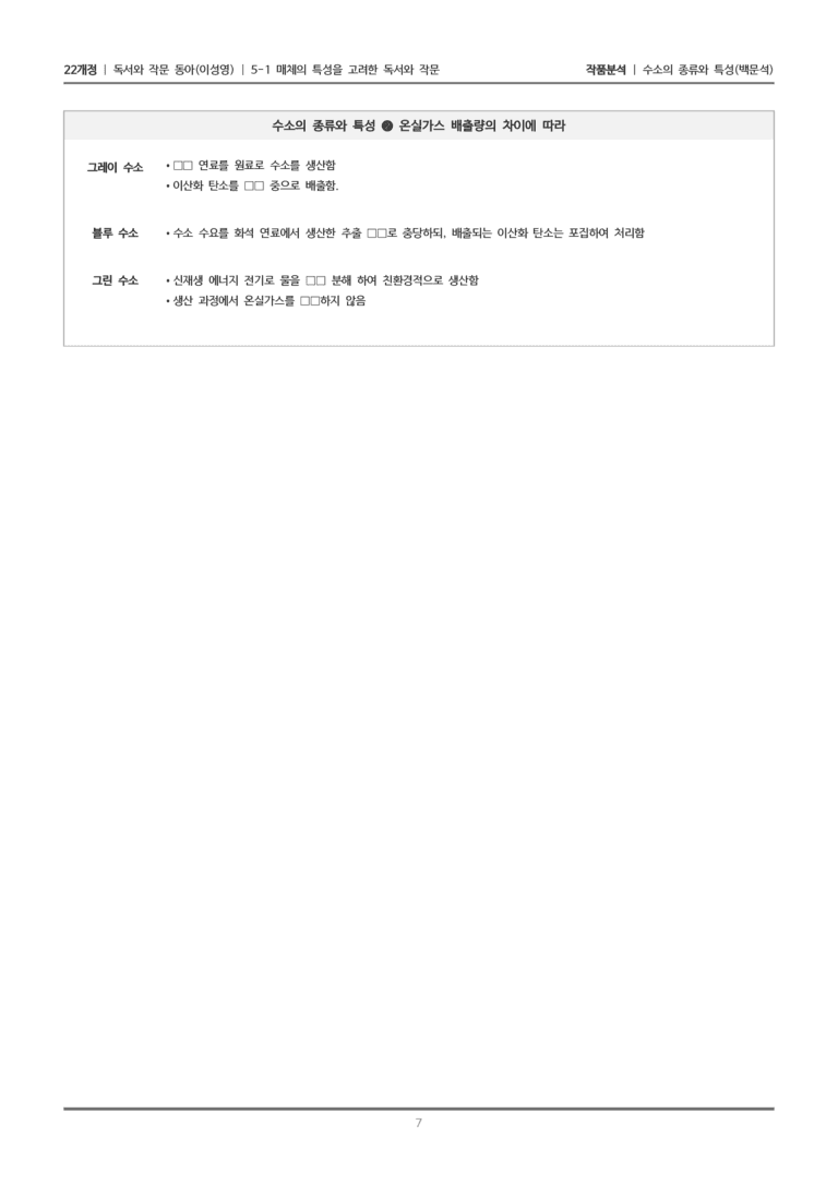 [22개정] 독서와 작문 동아(이) 5-1 수소의 종류와 특징_작품분석_preview_7