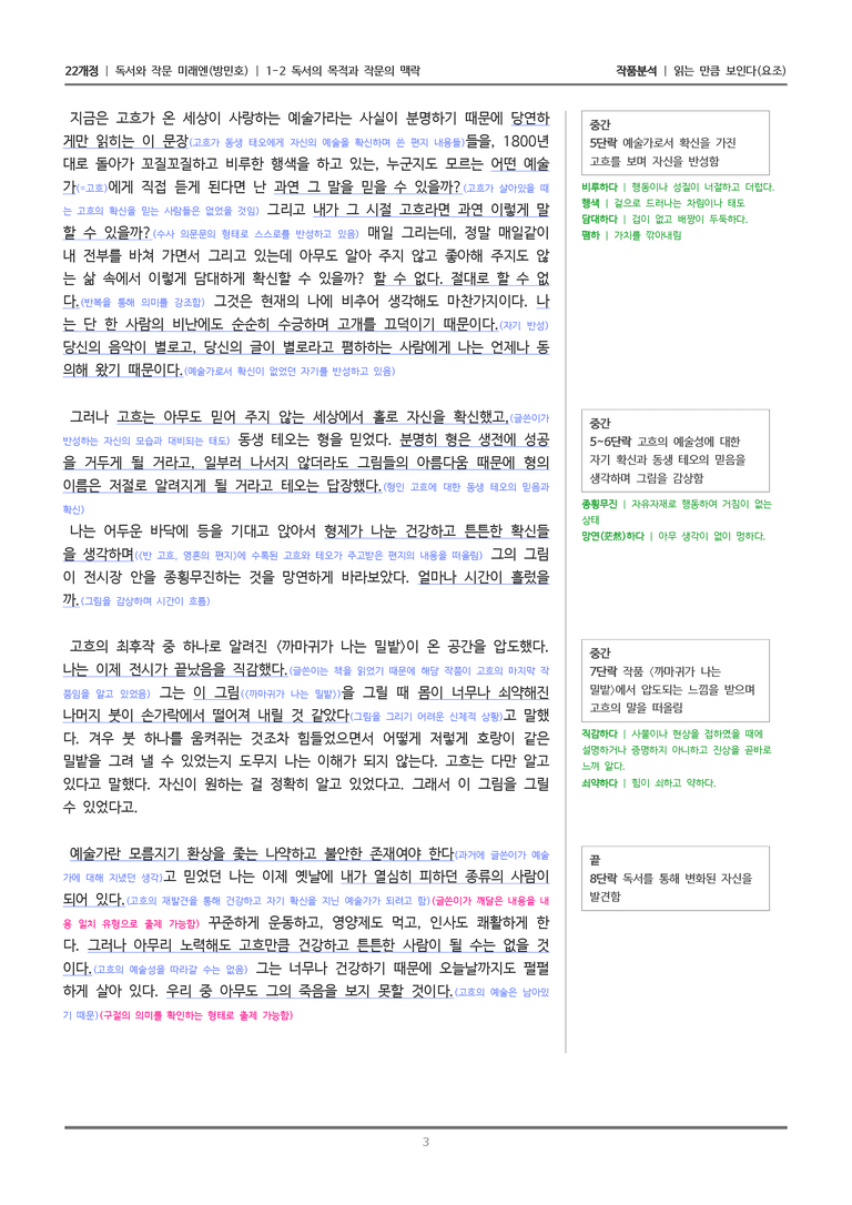 [22개정] 독서와 작문 미래엔(방) 1-2 읽는 만큼 보인다_작품분석_preview_3