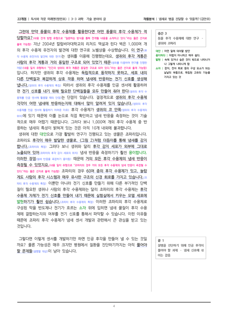 [22개정] 독서와 작문 미래엔(방) 3-3(2) 냄새로 병을 진달할 수 있을까_작품분석_preview_4