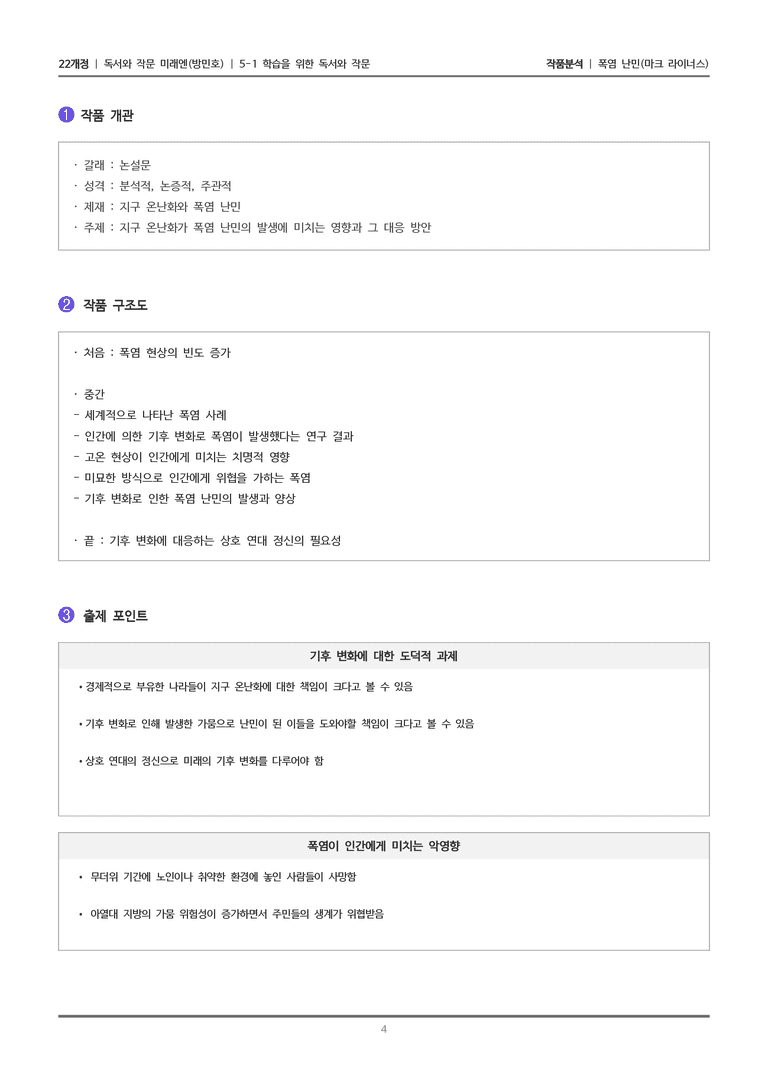 [22개정] 독서와 작문 미래엔(방) 5-1(3) 폭염 난민_작품분석_preview_4