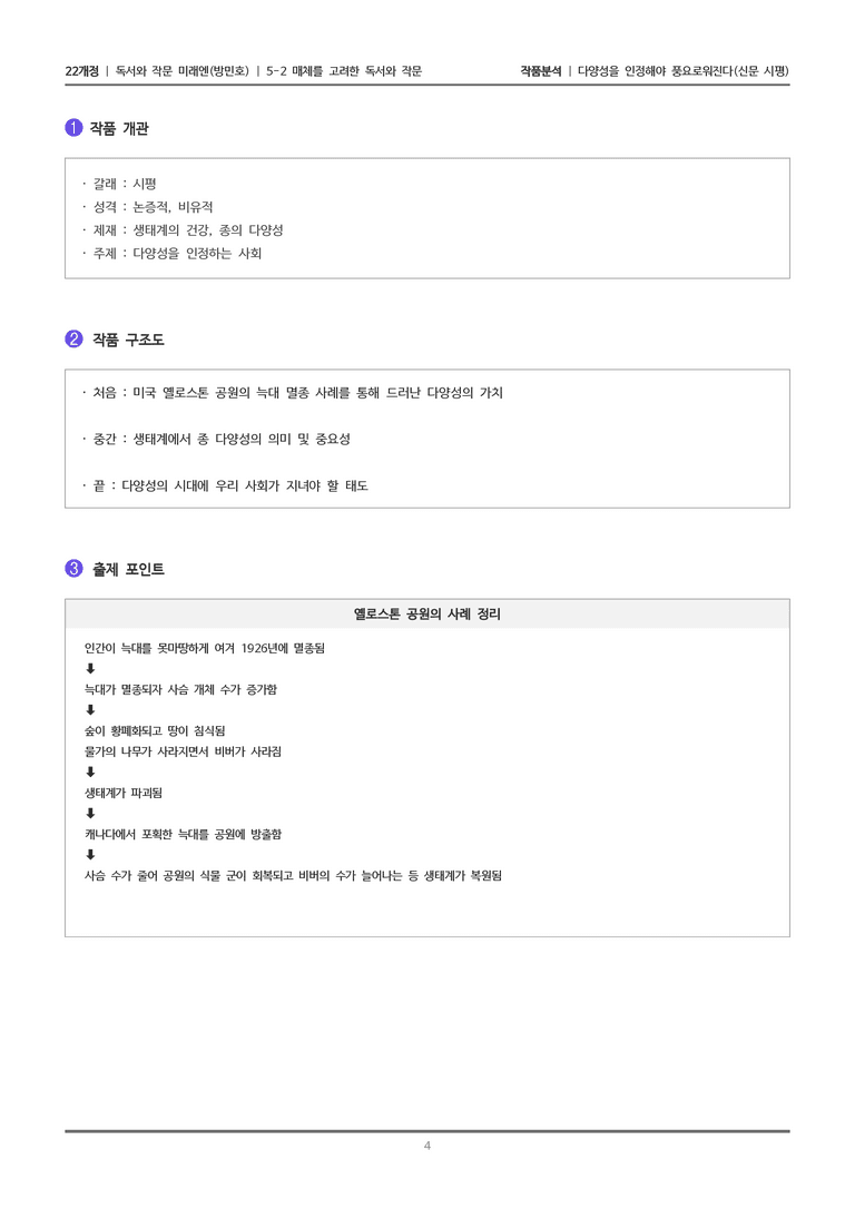 [22개정] 독서와 작문 미래엔(방) 5-2(1) 다양성을 인정해야 풍요로워진다_작품분석_preview_4