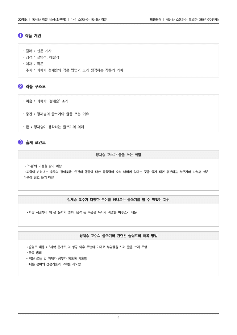 [22개정] 독서와 작문 비상(최) 1-1(2) 세상과 소통하는 특별한 과학자_작품분석_preview_4